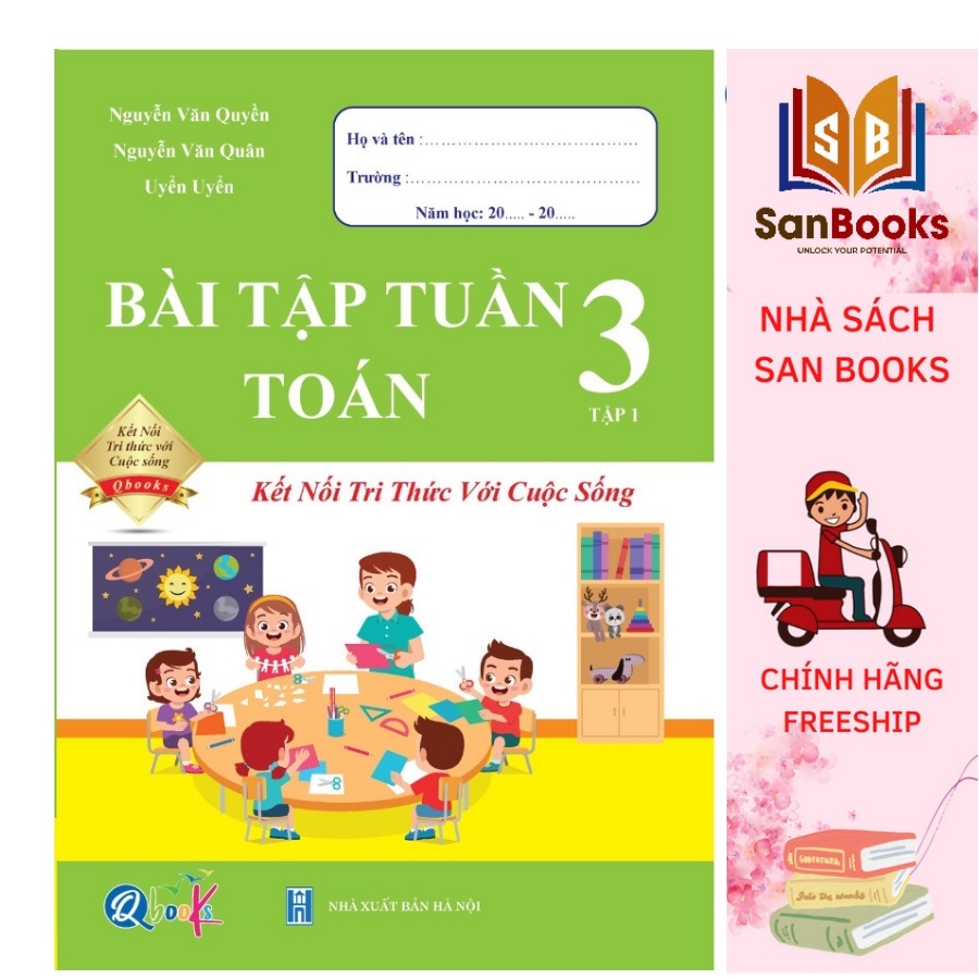 Sách -Combo Bài Tập Tuần và Đề Kiểm Tra Toán và Tiếng Việt lớp 3 - Kết Nối Tri Thức Với Cuộc Sống - Học Kì 1 (4 cuốn)