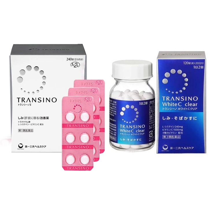 Viên uống trắng da, giảm nám tàn nhang, đốm nâu Transino White C Clear – whitening Nhật bản làm cho da trắng sáng đều mà