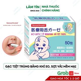 Gạc rơ lưỡi cho bé tanaphar hộp 50 cái - Gạc rơ lưỡi đông pha hộp 5 cái