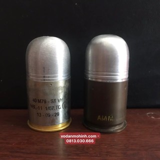 Hũ đựng tăm làm từ viên dan M79 deco sử dụng độc đáo