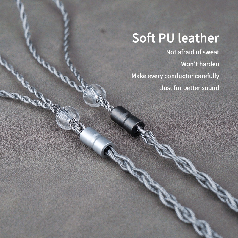 Dây Cáp Nâng Cấp BGVP F5 MMCX 4 Sợi 560 Lõi Monocrystalline Mạ Bạc 3 Trong 1