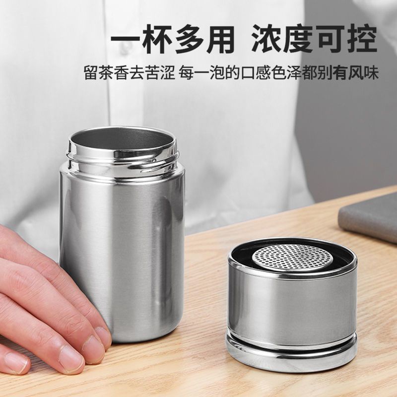 Bình Nước Inox 304 Giữ Nhiệt Mini Thông Minh Có Ngăn Lọc Trà Cho Nam Nữ