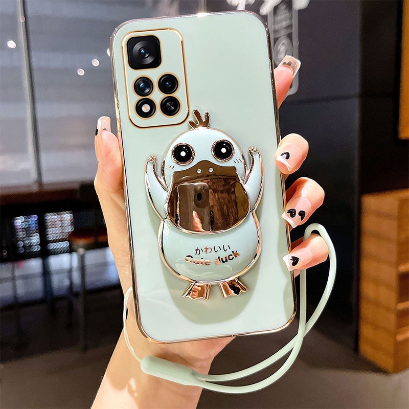 Ốp Điện Thoại Mềm Có Giá Đỡ Và Dây Đeo Ngắn Dễ Thương Cho Samsung A71 A51 A31 A02 M53 M33 M23 5G J6 J4 Plus 2018 J2 Prime