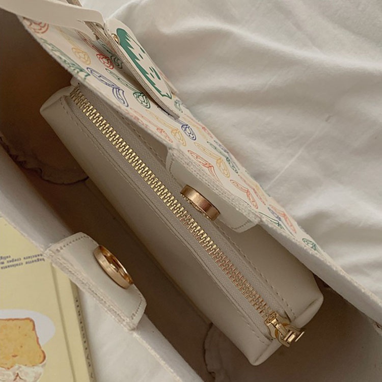 Túi Đeo Vai Sức Chứa Lớn Họa Tiết Hoạt Hình Cho Nữ