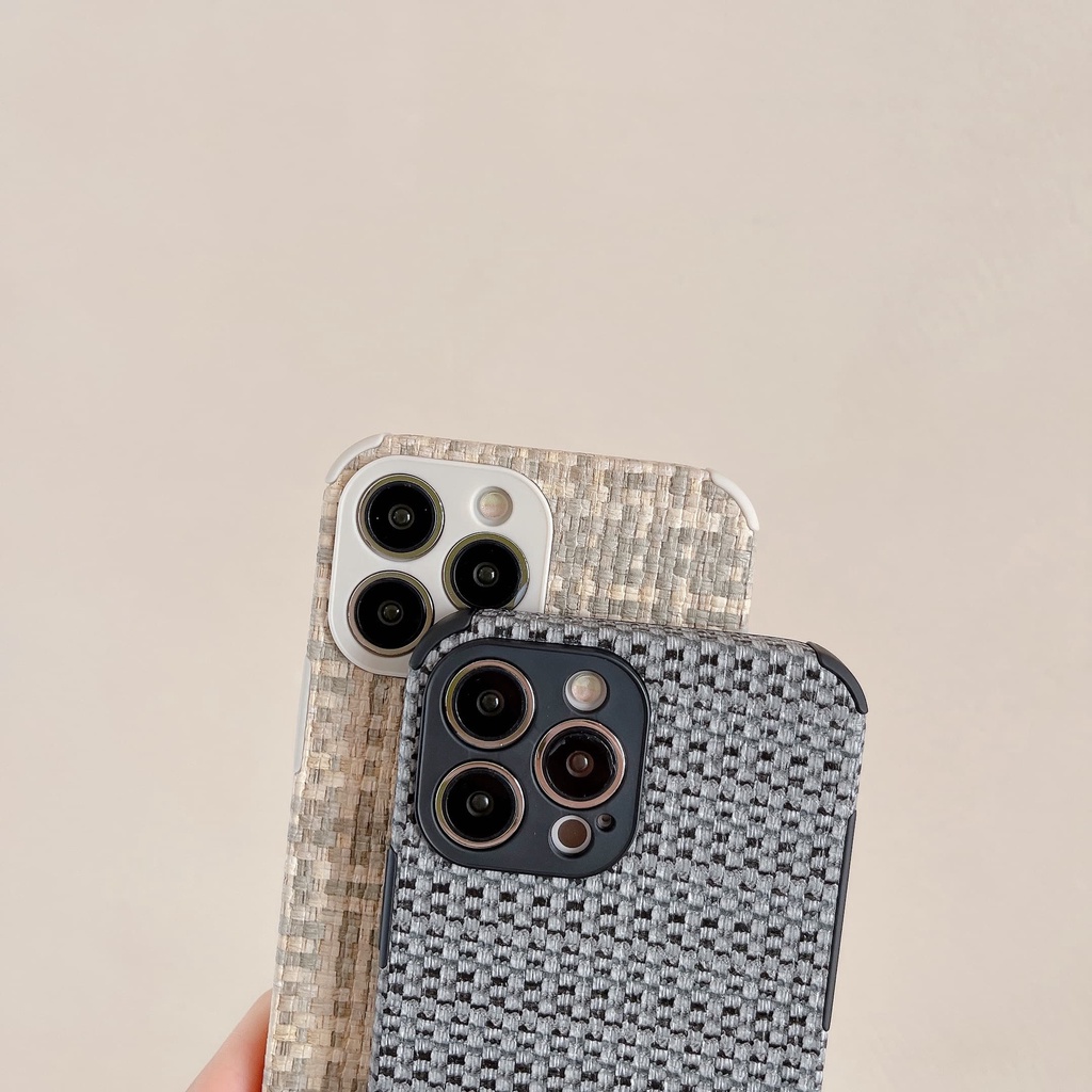 Ốp Điện Thoại Da Chống Sốc Kiểu Dáng Đơn Giản Cho iPhone 14 / 13 / 12 / 11 / X / 8 / 7P