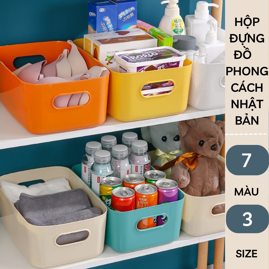 Hộp Đựng Đồ Quần Áo, Mỹ Phẩm, Đồ Trang Điểm Đa Năng Có Tay Cầm Bằng Nhựa Tiện Dụng Cao Cấp Q01 - ẢNH THẬT