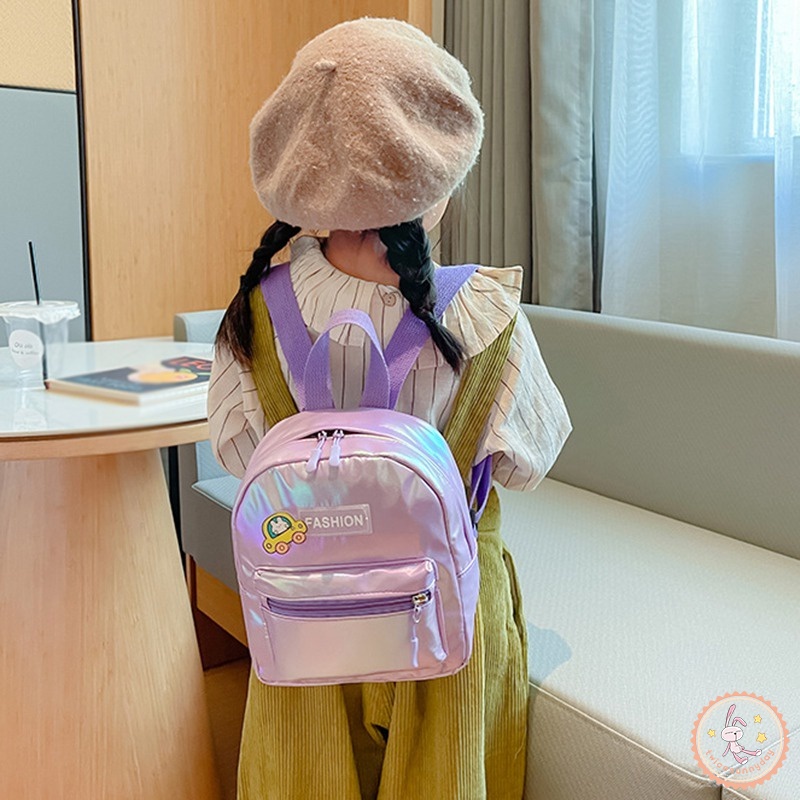 Balo Da PU Họa Tiết Hoạt Hình Phong Cách Hàn Quốc Cho Bé