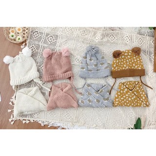 Set bộ khăn - mũ/nón len zara cho bé trai-gái 1-6t