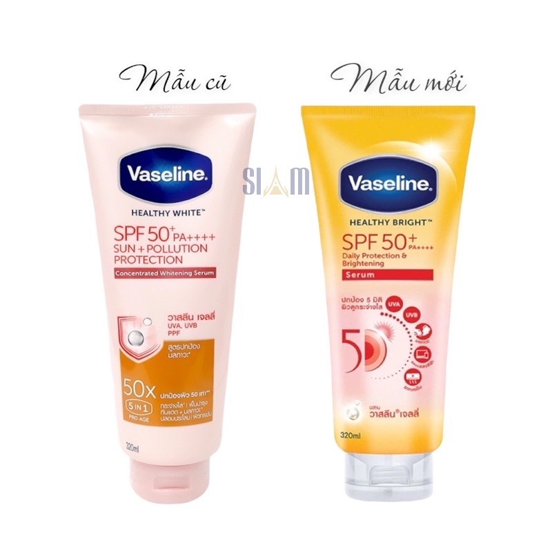 Kem dưỡng trắng da chống nắng (vasaline,vasalin)Vaseline 50x SPF 50+ Thái Lan (Vasalin, Vaselin)