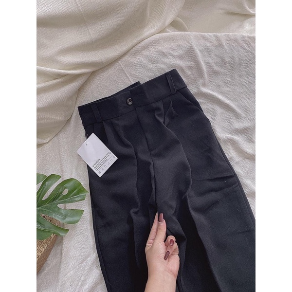 Quần tây 1 nút lưng cao