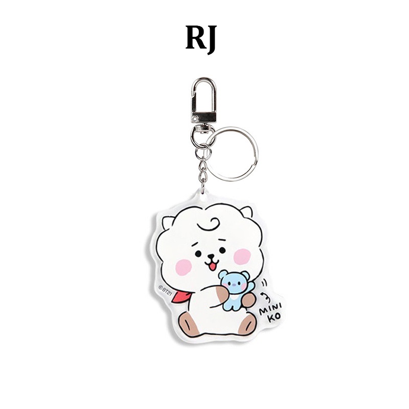 Móc khóa XIAOBOACC mặt hoạt hình Kpop BTS BT21 thời trang Hàn Quốc
