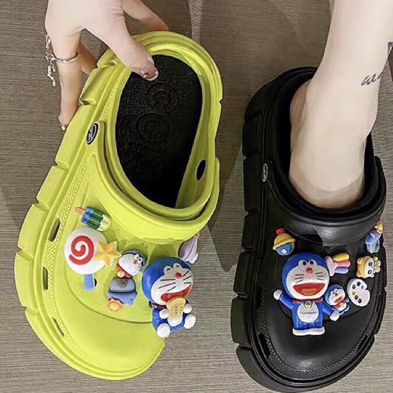 bộ sticker doremon cao cấp gắn dép crocs 10 món doremon