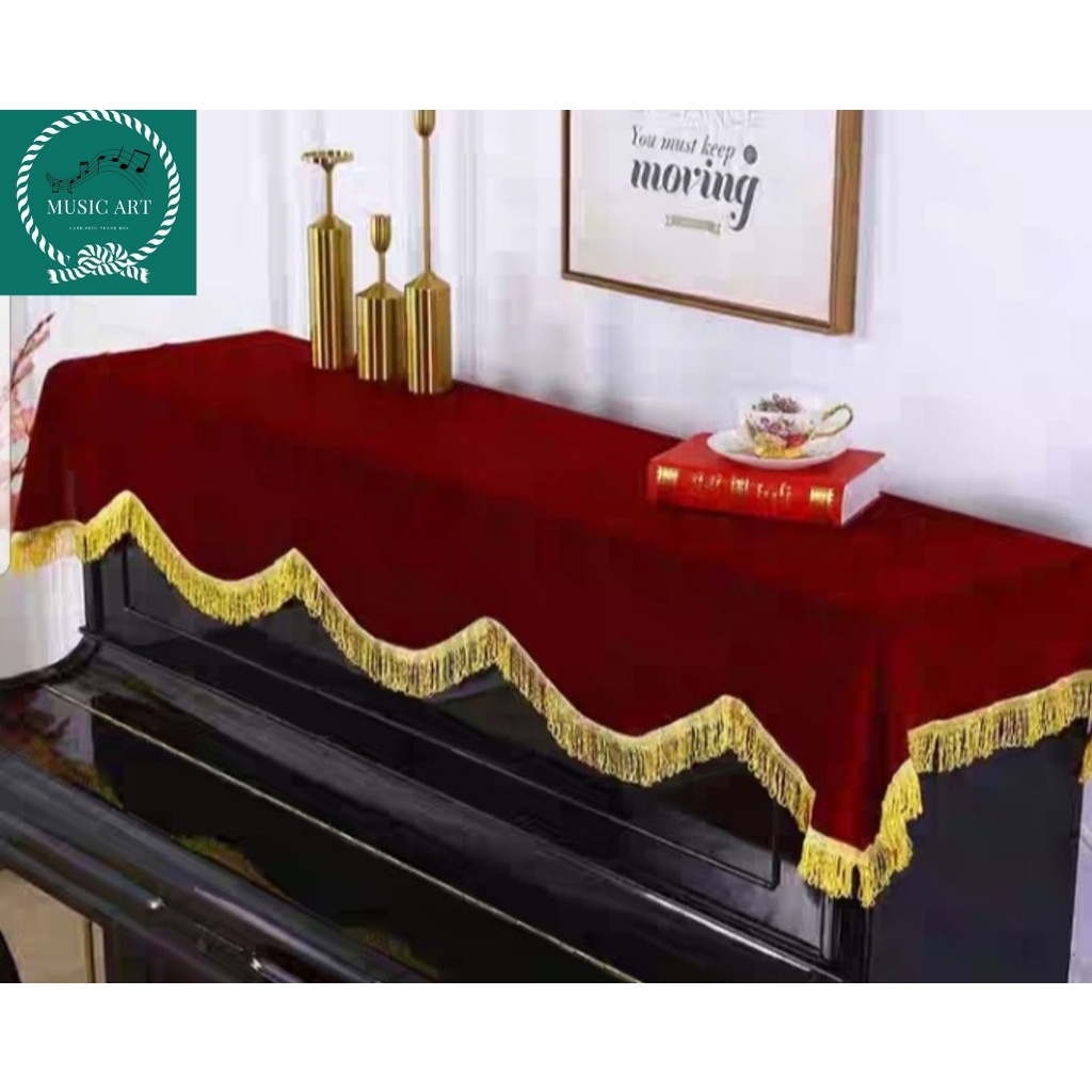 Khăn phủ đàn Piano nhung