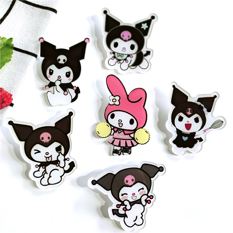 Sanrio 1 Huy Hiệu Cài Áo Họa Tiết Hoạt Hình kuromi diy