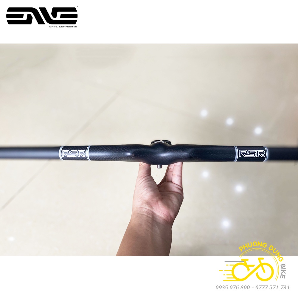 Ghi đông liền pô tăng xe đạp MTB Carbon T800 ENVE 90/100/110mmx700mm
