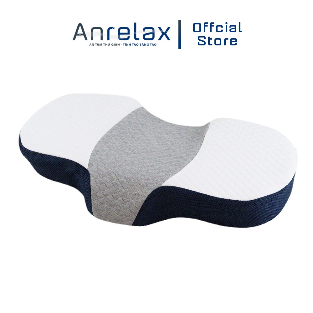 Gối cao su non người lớn công thái học An Relax - Hỗ trợ nâng đỡ cột sống cổ