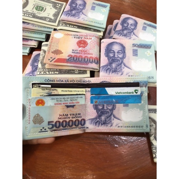 Ví in hình Dolla thời trang cá tính