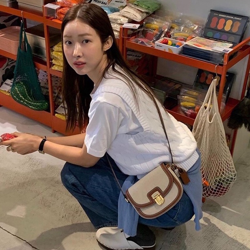 Túi Đeo Vai Phong Cách retro niche Màu Sắc Thời Trang Cho Nữ