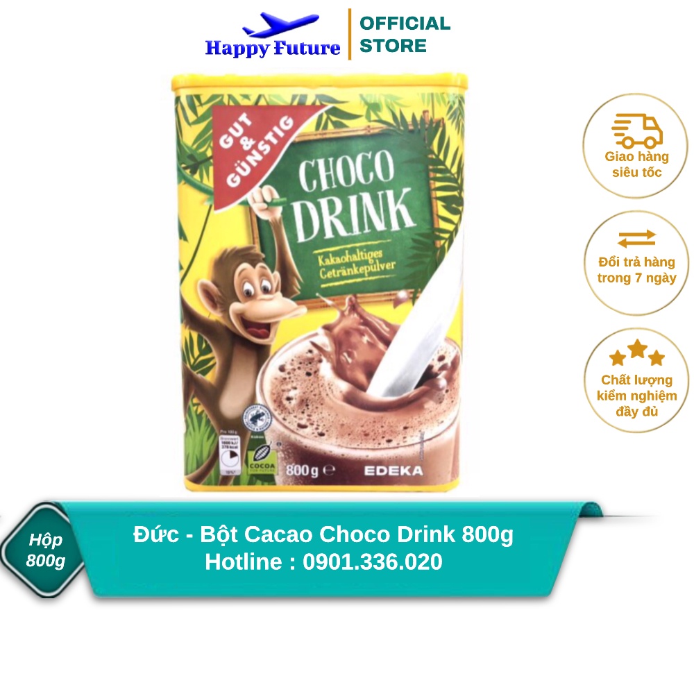 [Hộp 800g] Bột Cacao Choco Drink 800g - Nhập Khẩu Đức