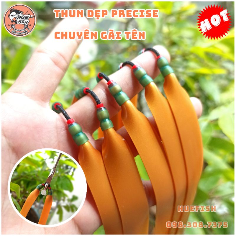 Dây thun dẹp Precise 1mm bắt cá buộc sẵn