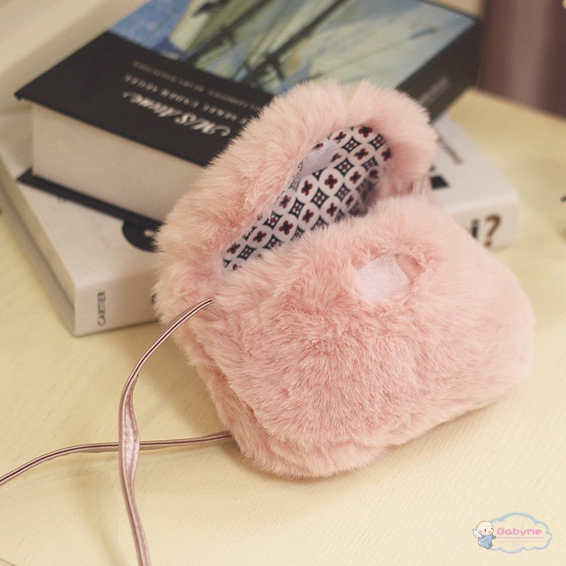 Túi Đeo Chéo Đính Quả Bông Dễ Thương Cho Bé Gái