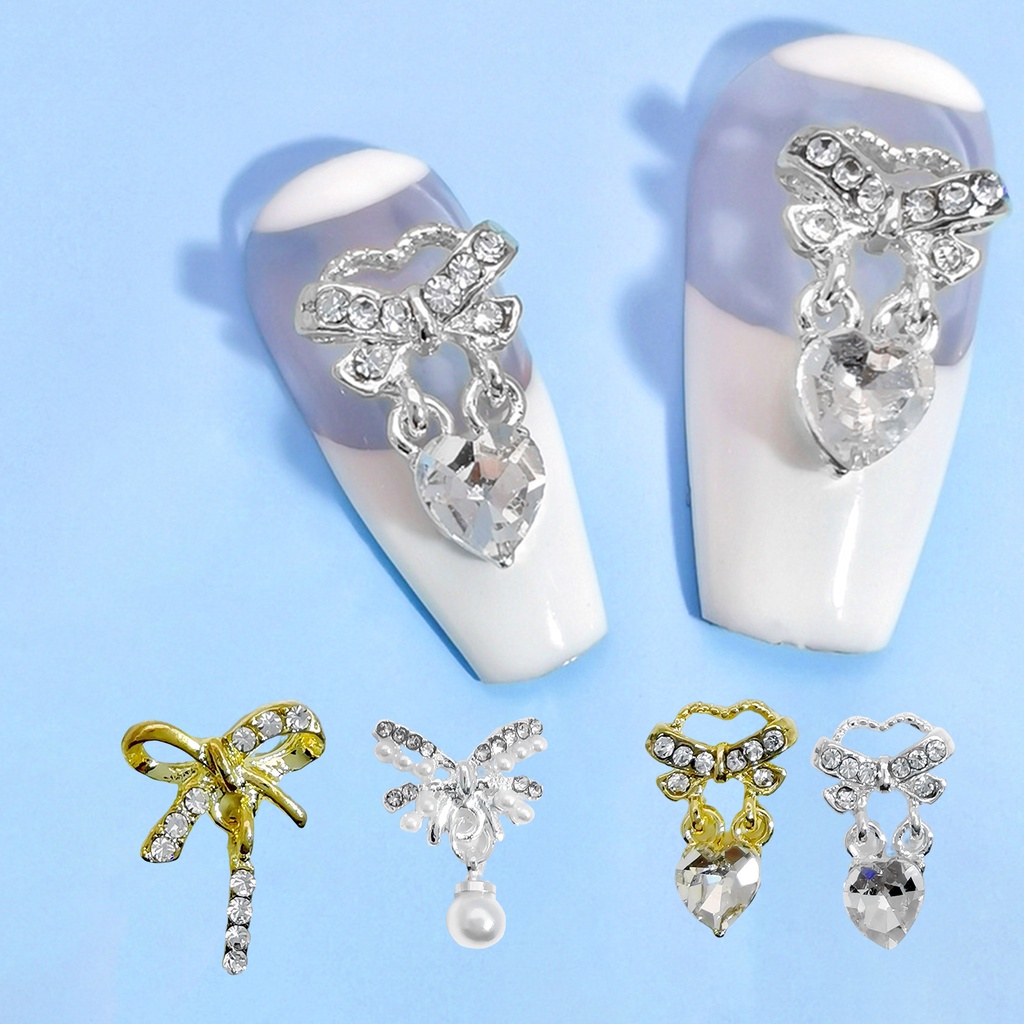 Hộp Phụ Kiện Trang Trí Móng Nghệ Thuật 3D DIY Lấp Lánh