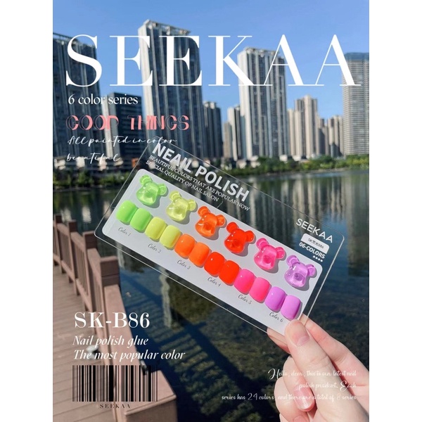 Set neon 6 màu tặng bảng màu