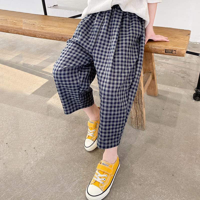 Quần Cotton Lanh Mỏng Dài Đến Mắt Cá Chân Thoải Mái Thoáng Khí Thời Trang Hè Thu 1020 Cho Bé