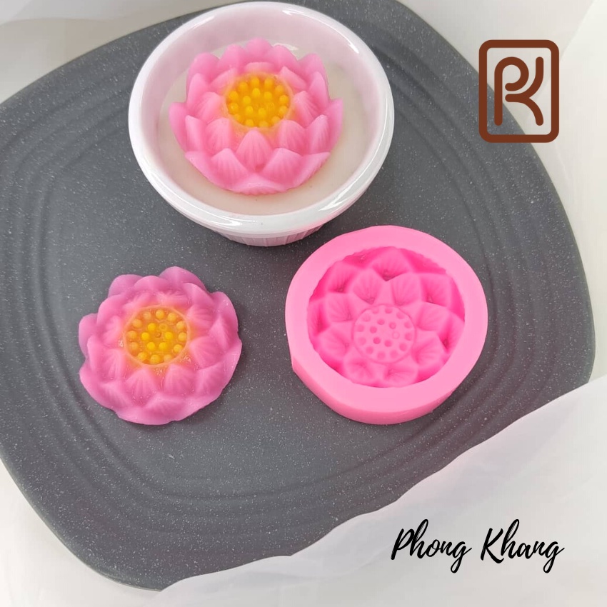 Khuôn silicon 4d Phong Khang làm rau câu hình hoa sen