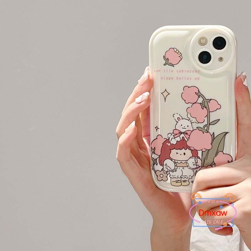 Ốp Điện Thoại Mềm Hình Cô Gái Và Thỏ Dễ Thương Cho Redmi Note 11 11T Pro 10 Pro 5G K50 K40 K30 Pro K40S K50 Ultra