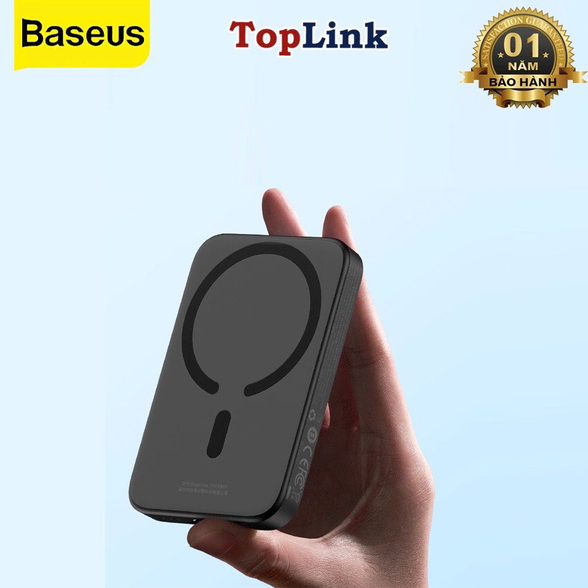 Sạc Dự Phòng Không Dây Từ Tính Baseus Magnetic Sạc Dây 20W Không Dây 15w Cho 12 13