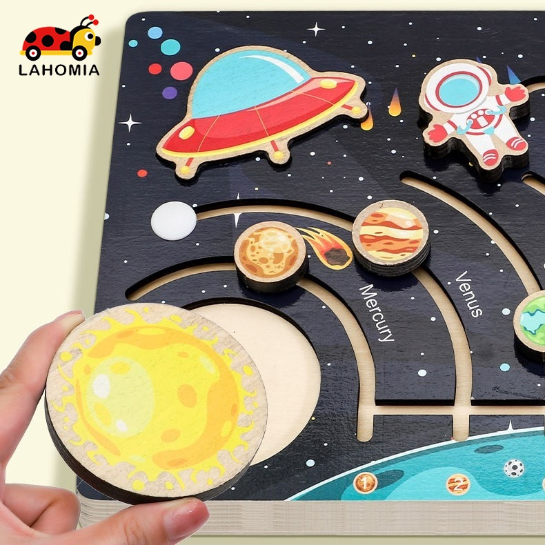 LAHOMIA Đồ chơi xếp hình hành tinh phong cách montessori học tập về khoa học dành cho trẻ em