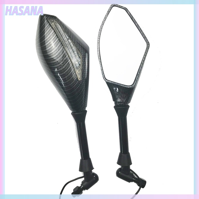 Đèn LED Xi Nhan Gắn Gương Chiếu Hậu Hai Mặt Cho Xe Máy HASANA