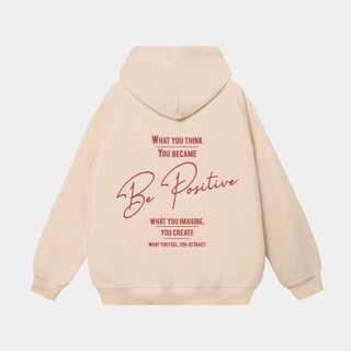 Áo Hoodie Hazio Basic Be Positive sang xịn mịn