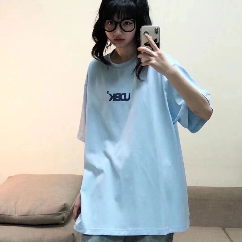 NRVP Áo Thun Unisex Mùa Hè Dáng Suông Tay Cộc Phong Cách Hàn Quốc Cho Nam Nữ