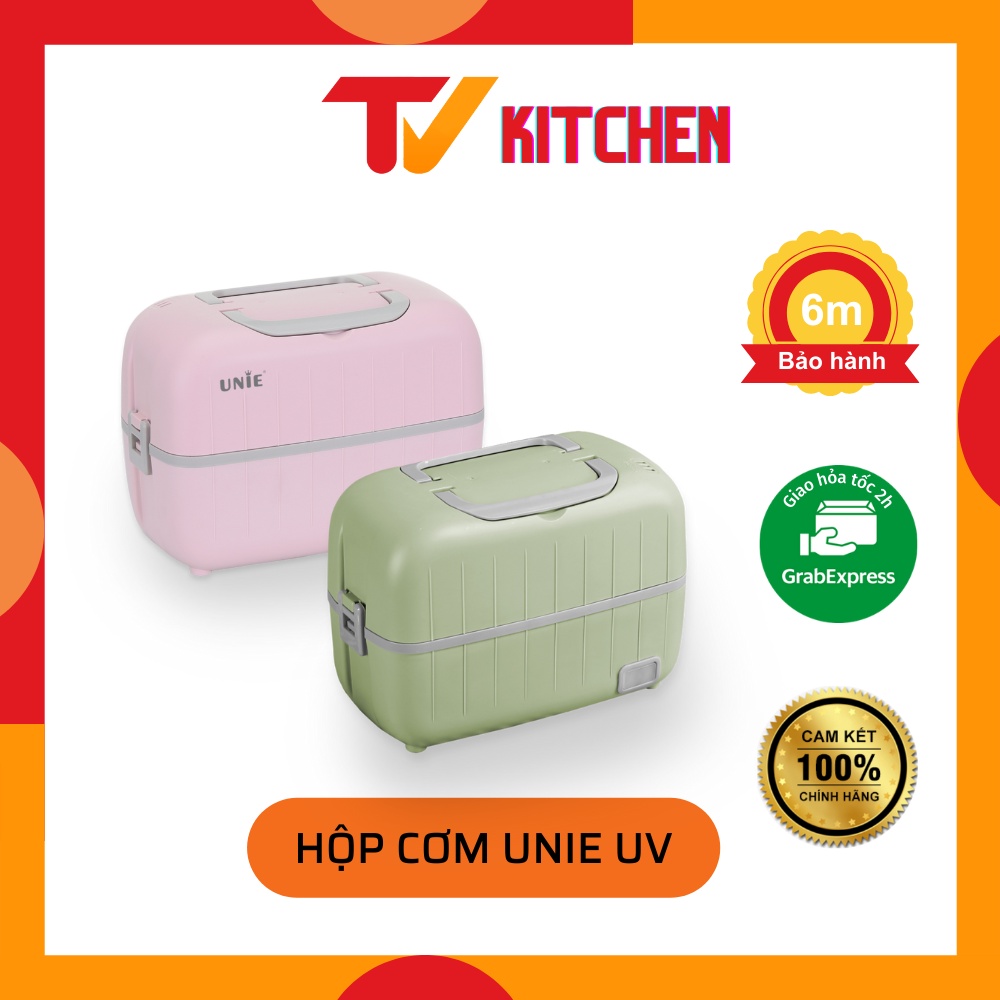 Hộp cơm cắm điện cao cấp Unie UV, 300W hâm nóng, nấu cơm trực tiếp nhanh chóng, hộp cơm văn phòng lõi inox an toàn
