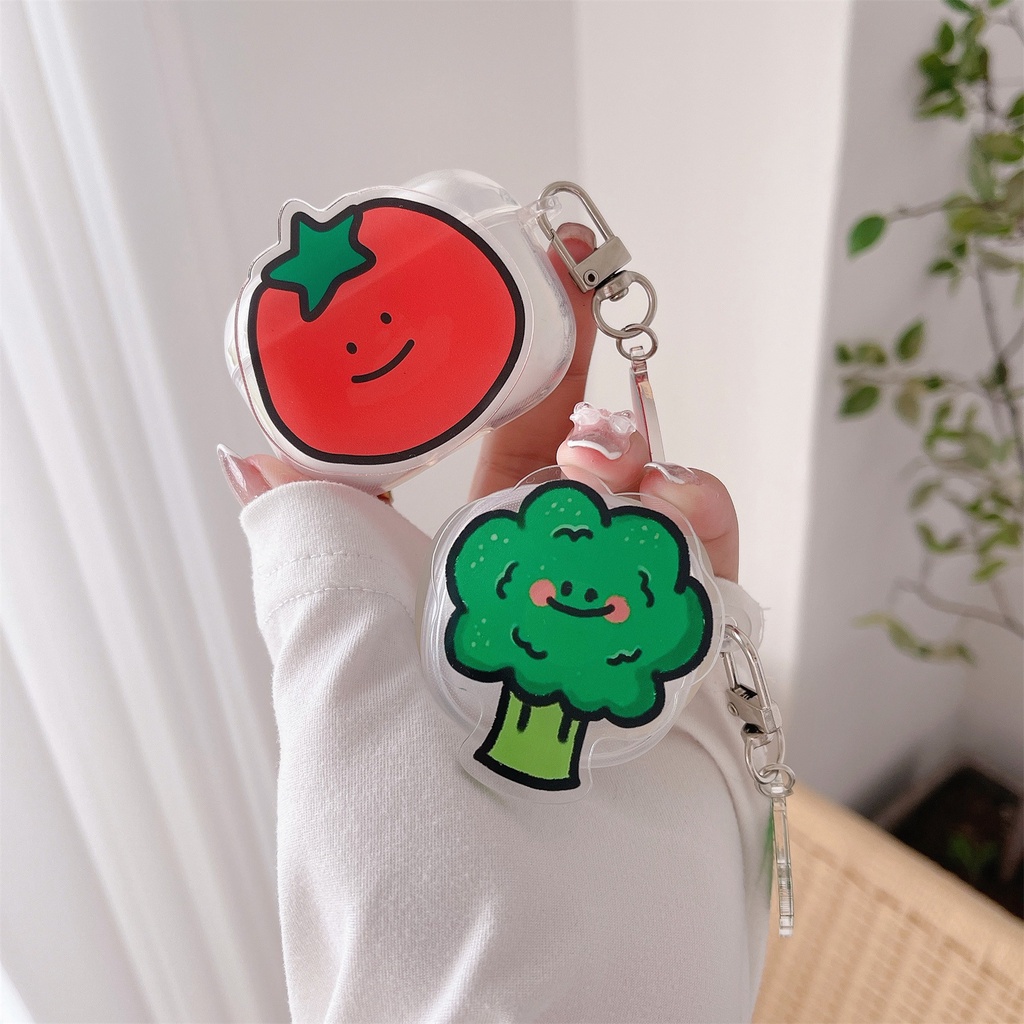 Vỏ Bảo Vệ Hộp Sạc Tai Nghe Lenovo LP40 HT38 / PRO6 LP40 PRO / LP40 S LP5 TWS Bằng TPU Trong Suốt Họa Tiết Trái Cây Dễ Thương