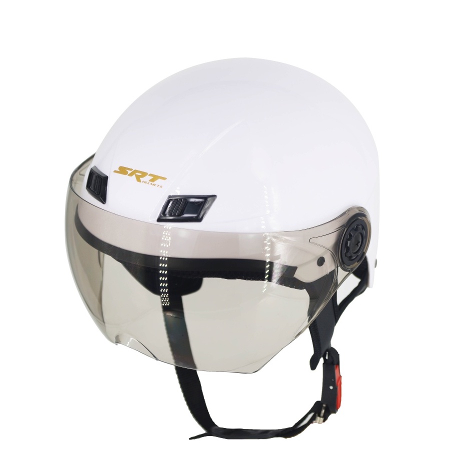 Mũ bảo hiểm 1/2 có kính SRT tem A30 cao cấp - Kính chống tia UV, Chính hãng SRT