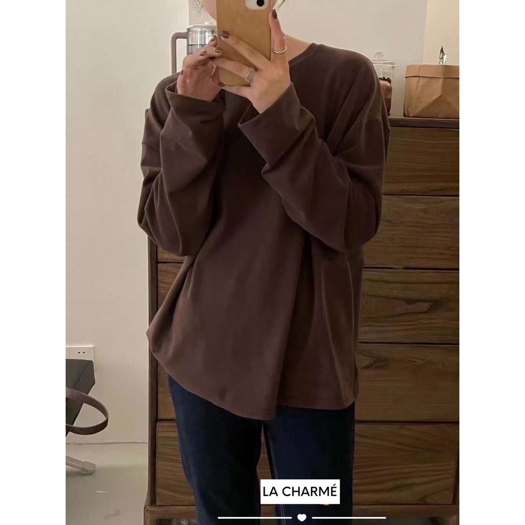 TEE trơn dài tay cổ tròn 9509