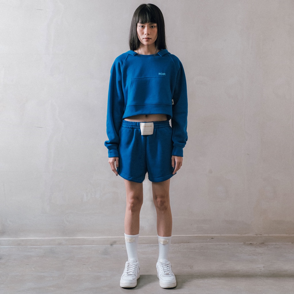 Áo khoác hoodie nữ cotton đa dụng phom croptop - LOVERCLUB HOODIE CROPTOP - The Noir