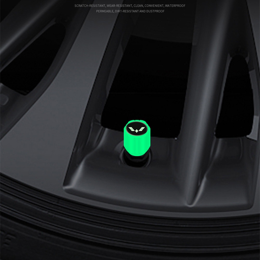 Bộ 4 Nắp Van Bánh Xe Dạ Quang