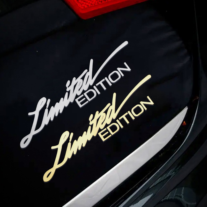 Miếng Dán Đề Can Bằng Kim Loại In Chữ Limited Edition Chất Lượng Cao Không Phai Màu Trang Trí Xe Hơi / Xe Máy