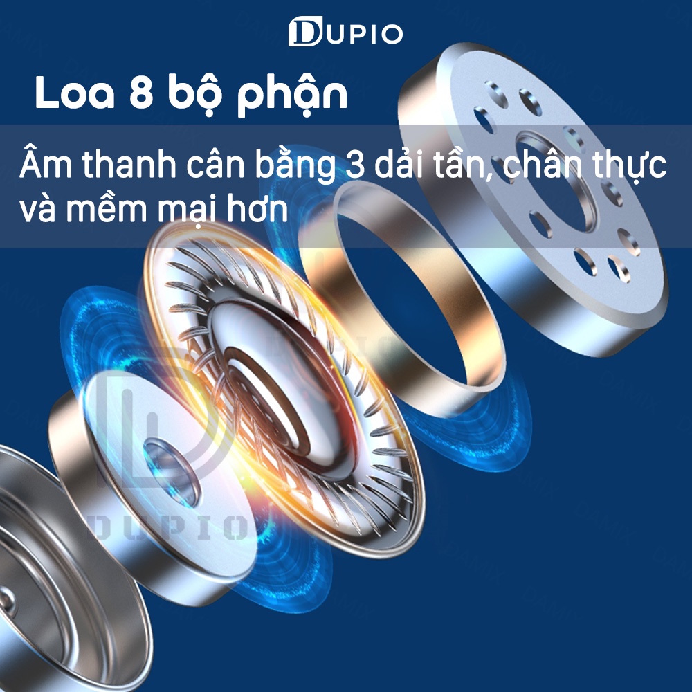 Tai nghe không dây DUPIO TN09 bluetooth V52 chống nước khử nhiễu cuộc gọi có đèn hiển thị pin