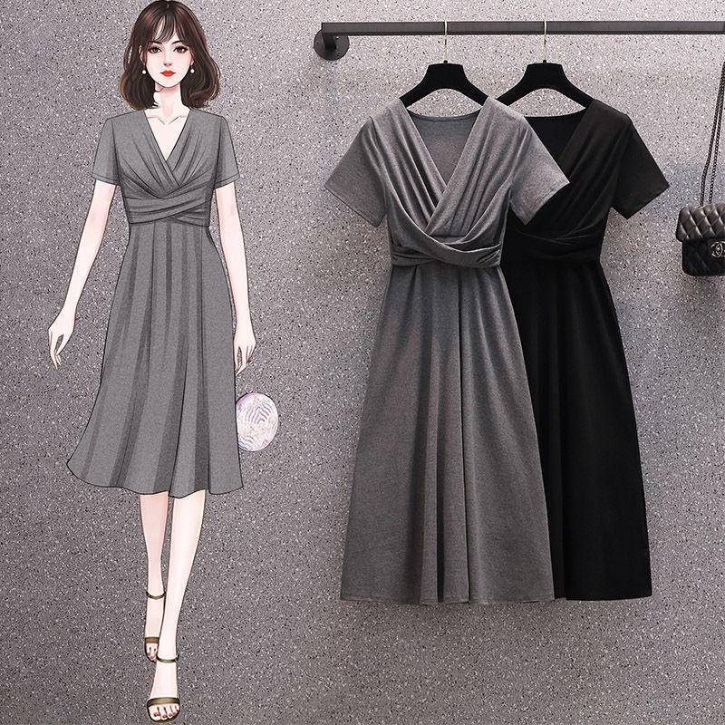 Đầm Xếp Ly Ôm Dáng Màu Trơn Thanh Lịch Dễ Phối Đồ Thời Trang Mùa Hè Hàng Mới Dành Cho Bạn Nữ