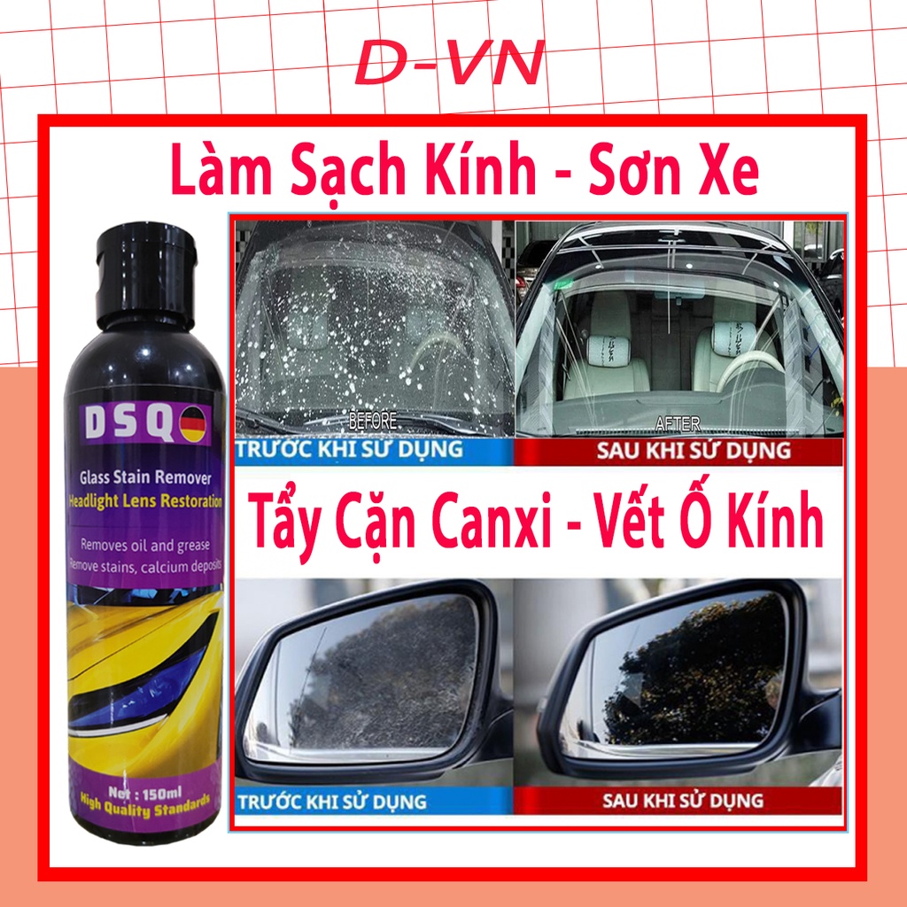 Tẩy kính ô tô - Tẩy Cặn Canxi - Tẩy ố kính ôtô - Làm Sạch Kính Xe Bị Ố Mốc, Mờ Đục - Làm Sạch kính Xe Giúp Tăng Tầm Nhìn