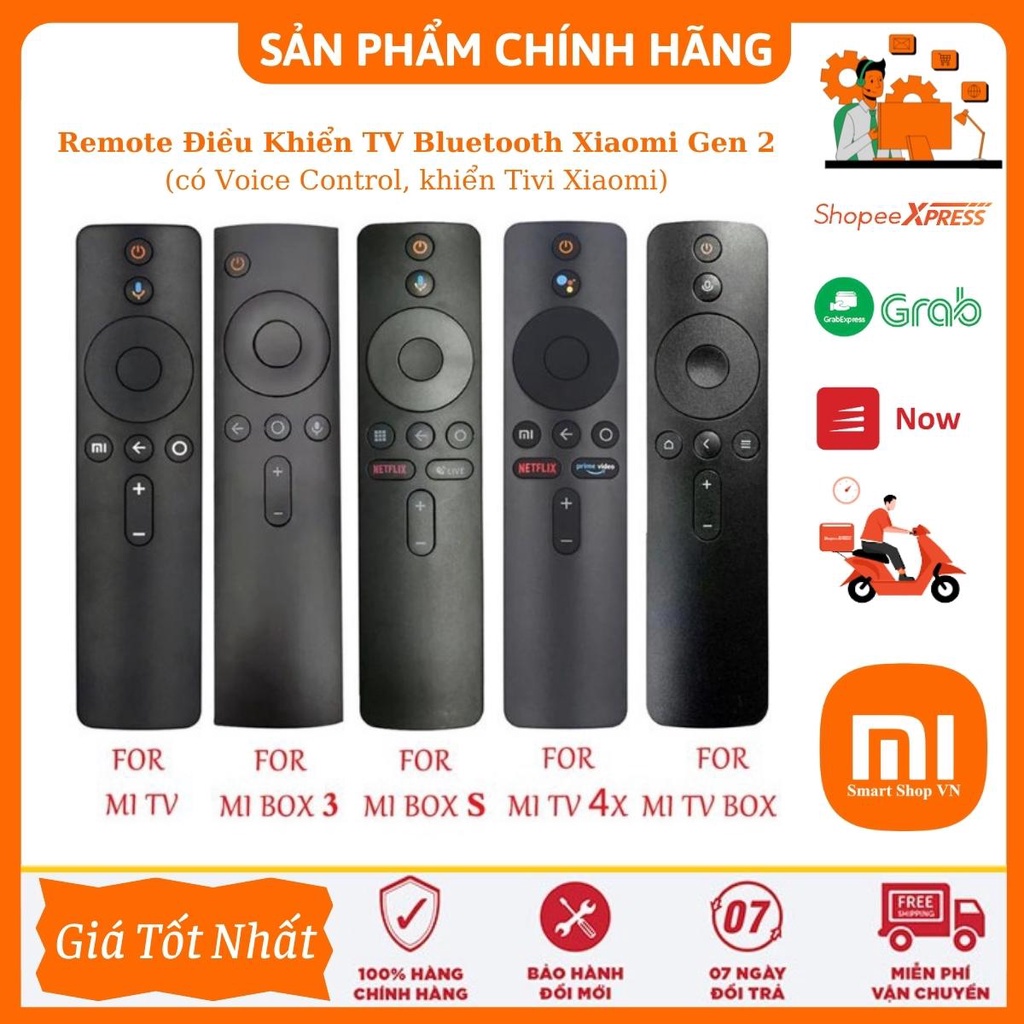 Remote Điều Khiển TV Bluetooth Xiaomi Gen 2 (có Voice Control, khiển Tivi Xiaomi) - Hàng Chính Hãng