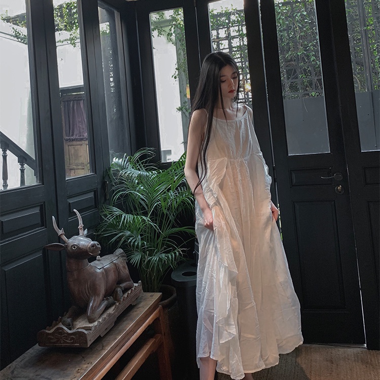 Qiongguang Đầm Hán Phục Vải Tuyn Nhẹ Nhàng Thanh Lịch Tay Rộng 10.4