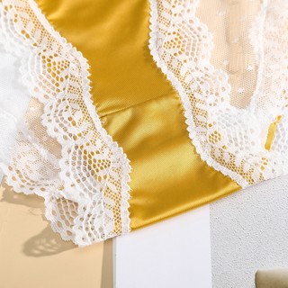 Quần lót lụa satin phối ren gợi cảm 2312