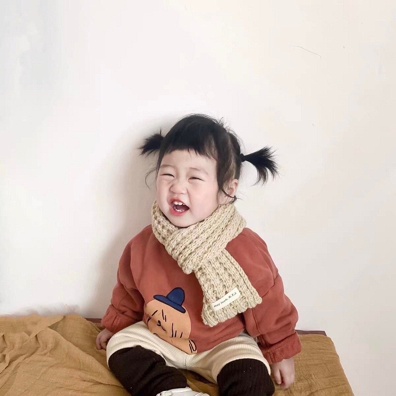 KHĂN QUÀNG CỔ LEN HÀN QUỐC CỰC KỲ XINH XẮN DÀNH CHO BÉ GÁI VÀ BÉ TRAI TỪ 1 - 5 TUỔI