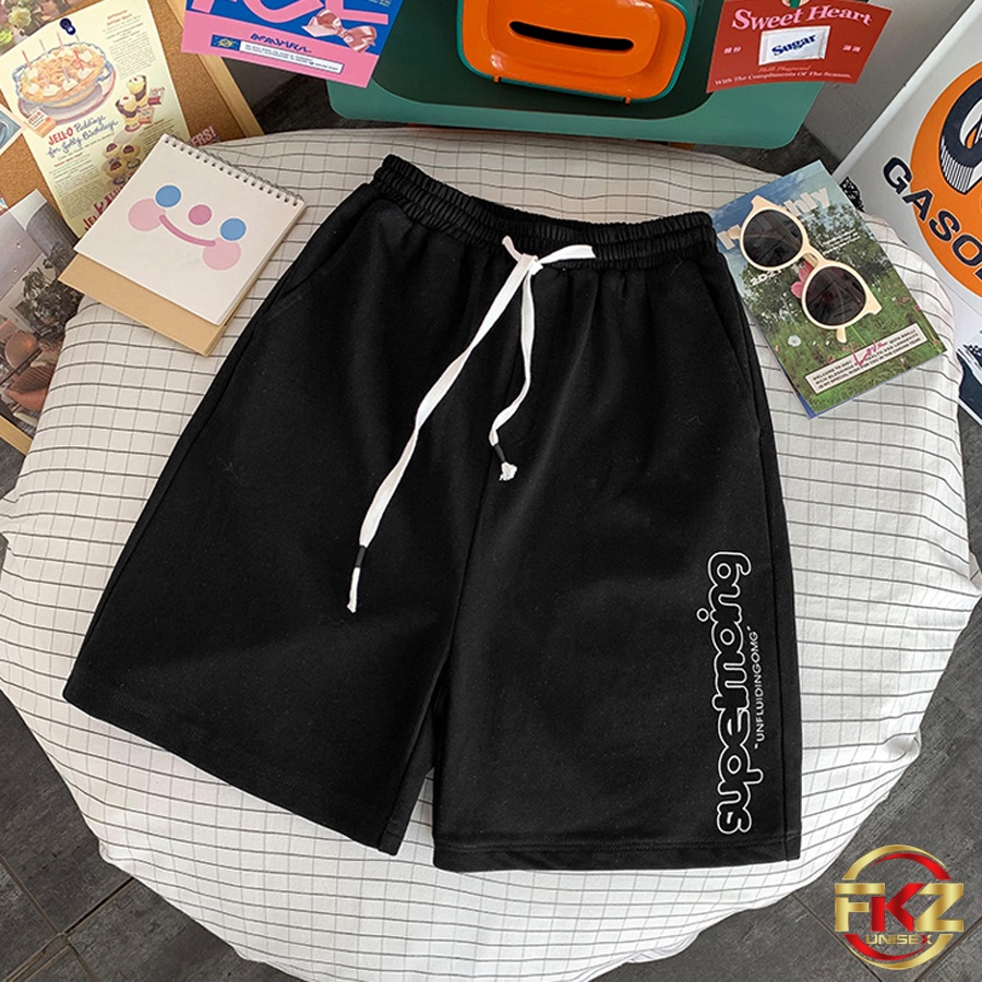 Quần Short FKZ Unisex Nam Nữ Có Dây Rút Chất Liệu Umi Siêu Mềm Mịn